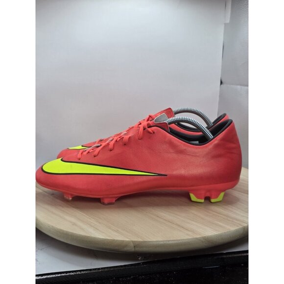 Nike Mercurial Victory V FG 651632 690 Red Yellow Soccer Cleats US-11 - Picture 1 of 10